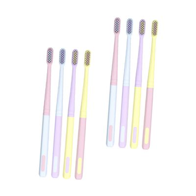 Anneome 8Pcs Soft Bristle Ice Cream Toothbrush for Adults Gentle Sensitive Gums Compact and Portable for Travel Home Camping Lightweight Design with Fine Bristles for Oral Care