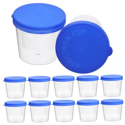 30pcs Disposable Sputum Collection Cups with Leak Spiral Lids Sample Containers for Safe Storage Random Colors for Clinic and Home Use Random Color