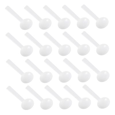 IWOWHERO 100pcs White Disposable Micro Measuring Spoons PP Plastic Smidgen Scoops for Precise Lab and Kitchen Use Corrosion and Heat Resistant