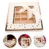 Healeved Compartment Beige Chocolate Box with Window Birthday Valentine Candy Treats Packaging Empty Gift Box for Handmade Chocolates Wedding Party Favor Accessory view 4