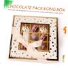 Beavorty Window Chocolate Candy Box Compartment Beige Gift Packaging for Valentine's Day Wedding Anniversary Treats with Elegant Bow Decoration view 1