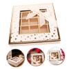 Beavorty Window Chocolate Candy Box Compartment Beige Gift Packaging for Valentine's Day Wedding Anniversary Treats with Elegant Bow Decoration view 2