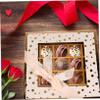 Beavorty Window Chocolate Candy Box Compartment Beige Gift Packaging for Valentine's Day Wedding Anniversary Treats with Elegant Bow Decoration view 3