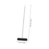 Hemobllo Long Handle Kitchen Broom with Stiff Bristles and Scraper Floor Cleaning Brush for Indoor Use in Bathroom Toilet and Kitchen for Hard to Clean Areas Gray Design view 2