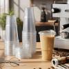 FoldTier 50 Pack 32 oz Clear Plastic Cups with Strawless Sip Lids, Oversized Iced Coffee Cups with Lids for Coffee, Tea, Milkshake, Smoothie, Cold Drinks, Party and Wedding, Event view 2