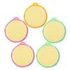 Wakauto 5pcs Double Sided Round Dishwashing Sponge Pad Non Scratch Kitchen Scouring Pad with Strong Decontamination and High Water Absorption Multi Color Cleaning Sponges for Random Color view 1