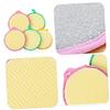 Wakauto 5pcs Double Sided Round Dishwashing Sponge Pad Non Scratch Kitchen Scouring Pad with Strong Decontamination and High Water Absorption Multi Color Cleaning Sponges for Random Color view 3