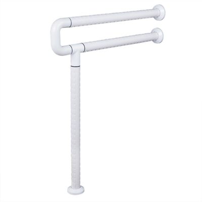 Pithsdp U-Shaped Bathroom Grab Bar,Non-Slip Wall to Floor Mounted Stainless Steel Safety Handrail Railing,Suitable for The Elderly,Pregnant Women and Disabled(Size:70cm*75cm,Color:White)