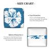 Hibiscus Blue Leather Tissue Box Cover Square Tissue Holder Decorative Paper Case for Home Office Bathroom Vanity Countertop Car view 3