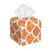 Orange Glitter Mermaid Scales Leather Tissue Box Cover Square Tissue Holder Decorative Paper Case for Home Office Bathroom Vanity Countertop Car view 1