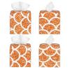 Orange Glitter Mermaid Scales Leather Tissue Box Cover Square Tissue Holder Decorative Paper Case for Home Office Bathroom Vanity Countertop Car view 4
