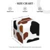 Cow Skin Pattern Leather Tissue Box Cover Square Tissue Holder Decorative Paper Case for Home Office Bathroom Vanity Countertop Car view 2