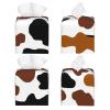 Cow Skin Pattern Leather Tissue Box Cover Square Tissue Holder Decorative Paper Case for Home Office Bathroom Vanity Countertop Car view 4