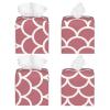 Pink Mermaid Scales Leather Tissue Box Cover Square Tissue Holder Decorative Paper Case for Home Office Bathroom Vanity Countertop Car view 4