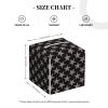 Checkered Stars Leather Tissue Box Cover Square Tissue Holder Decorative Paper Case for Home Office Bathroom Vanity Countertop Car view 2