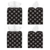 Checkered Stars Leather Tissue Box Cover Square Tissue Holder Decorative Paper Case for Home Office Bathroom Vanity Countertop Car view 4