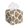 Gold Glitter Mermaid Scales Leather Tissue Box Cover Square Tissue Holder Decorative Paper Case for Home Office Bathroom Vanity Countertop Car view 1
