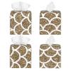 Gold Glitter Mermaid Scales Leather Tissue Box Cover Square Tissue Holder Decorative Paper Case for Home Office Bathroom Vanity Countertop Car view 4