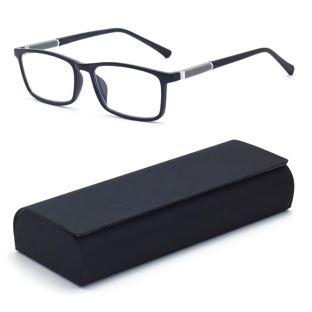 Autojouls 1-Pack Nearsighted Short-Sighted Lightweight Glasses not reading glasses, Black 2.5 x