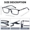 Autojouls 1-Pack Nearsighted Short-Sighted Lightweight Glasses not reading glasses, Black 2.5 x view 4