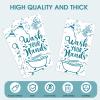 100 Pcs Disposable Hand Towels for Bathroom Funny Paper Guest Towels Decorative Dinner Napkins for Room Wedding Birthday Holiday Anniversary Baby Shower Party (White-Teal Blue) view 4
