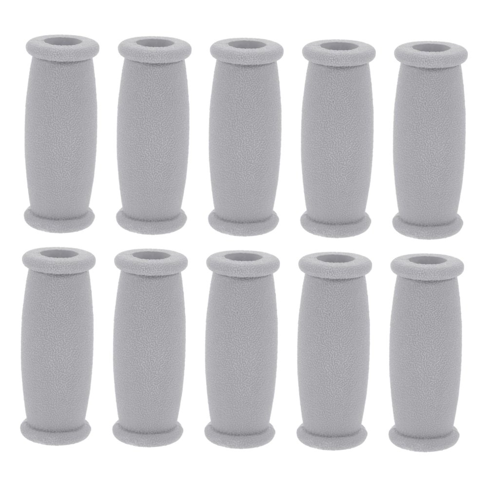 COOLHIYA 10pcs Non Slip Crutch Grips Replacement Hand Pads Soft TPR Rubber Handle Cushions for Underarm Crutches Easy to Install Comfortable Grip for Elderly and Daily Use