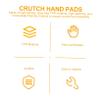 COOLHIYA 10pcs Non Slip Crutch Grips Replacement Hand Pads Soft TPR Rubber Handle Cushions for Underarm Crutches Easy to Install Comfortable Grip for Elderly and Daily Use view 3