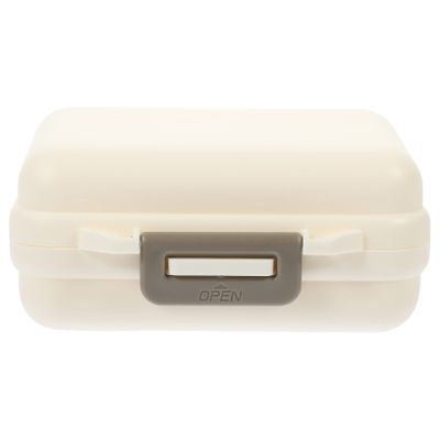 WRITWAA Portable Compartment Leakproof Plastic Medicine Organizer Box Compact Holder Buckle for Daily Vitamins and Travel Storage