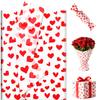 100 Sheets Valentine's Day Tissue Paper, 20 x 14 Inch Romantic Red Heart Wrapping Tissue Paper Decorative Gift Wrapping Supplies for Anniversary, Weddings, Valentine's Day DIY Crafts view 1