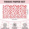100 Sheets Valentine's Day Tissue Paper, 20 x 14 Inch Romantic Red Heart Wrapping Tissue Paper Decorative Gift Wrapping Supplies for Anniversary, Weddings, Valentine's Day DIY Crafts view 2