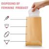 ZOOFOX 300 Pieces Waxed Kraft Sanitary Napkin Disposal Bag, Leak Proof 5.5" x 10" Waste Receptacle Paper Liner, Commercial Business Restroom Bathroom Janitorial Personal Dispenser for Tampon and Pad view 4