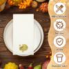 Janlaugh 100 Pcs Thanksgiving Linen Napkins Turkey Pattern Disposable Paper Hand Towels Foil Stamped Golden Napkins for Party Lunch Dinner Kitchen Bathroom(Classic) view 4