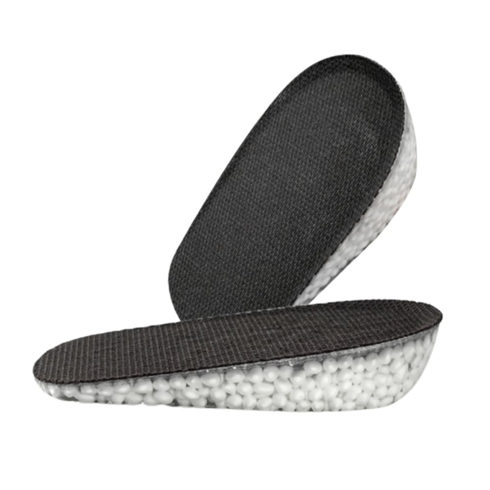 SHERCHPRY Silicone Heightening Insole Mens Shoe Lift Pads Slip Half Insoles TPU Absorption Cushions for Comfortable Wear and Height Increase Black