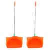 Didiseaon 2pcs Trash Bag Pickup Sticks Handle Dustpan Dustpan Type Leaf Bag Trash Cleaning Shovels Picker Upper Grabber for Restaurants Garages Orange view 1