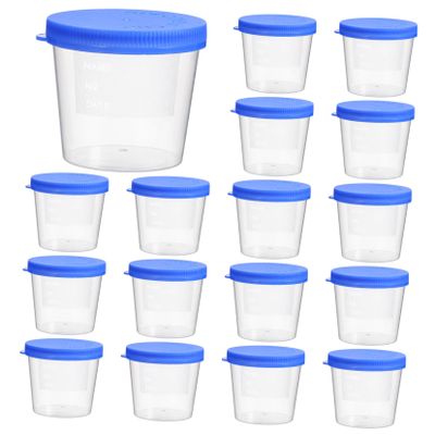 30pcs Disposable Sputum Collection Cups with Screw Cap Leakproof Sample Containers Random Colors for Clinic and Home Use Random Color