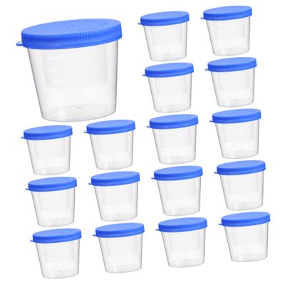 30pcs Disposable Sputum Containers Screw Cap Leakproof Sample Cups Random Colors for Laboratory and Clinic Use Random Color