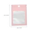 VICASKY 100pcs Sealed Jewelry Storage Bags Small Self Sealing Pouches for Earrings Necklace Packing Reusable Transparent Bags for Dirt Protection and Daily Use Pink view 4