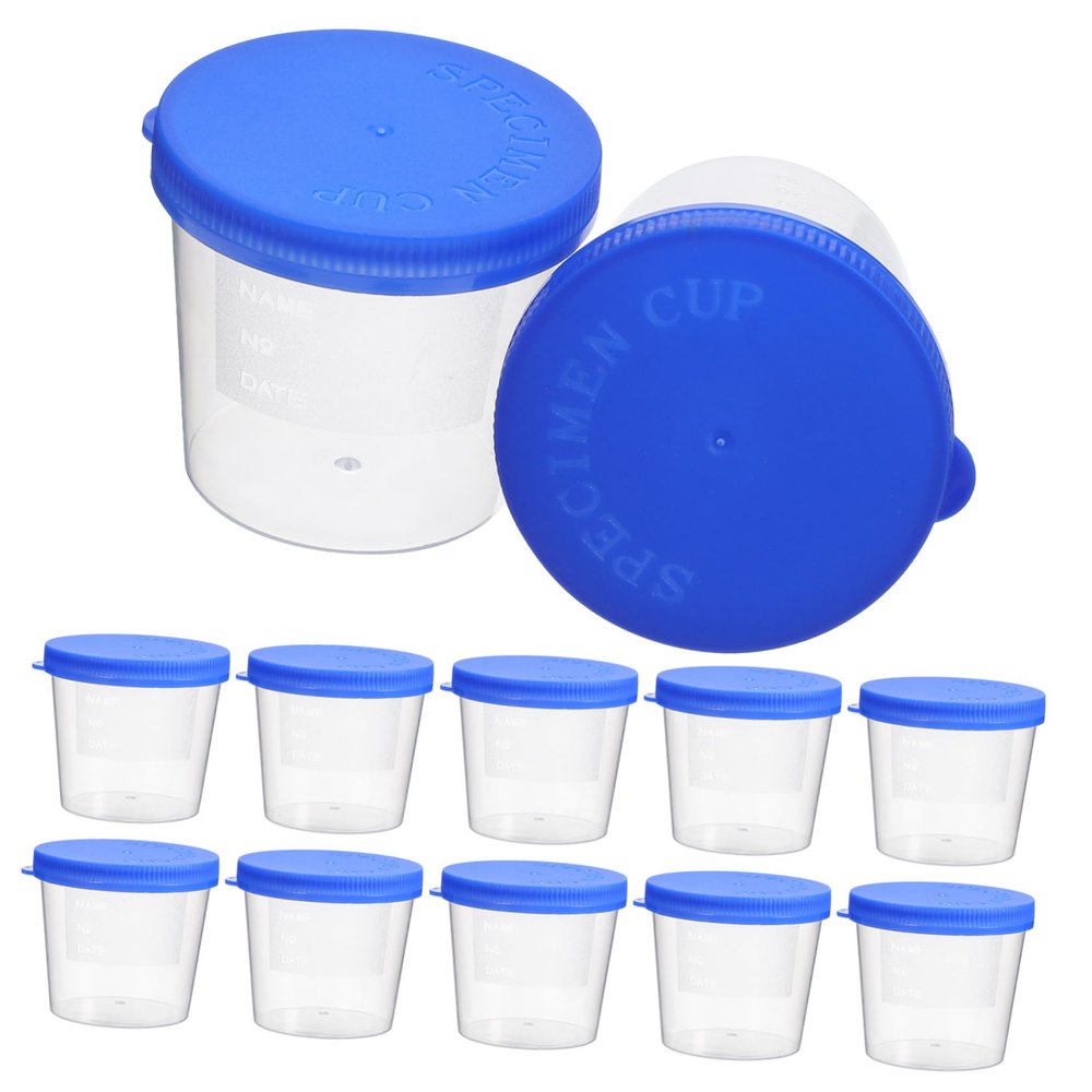 30pcs Disposable Sputum Cups with Capacity Spiral Caps Random Colors Sample Containers for Safe Collection and Storage Random Color