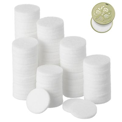 VICASKY 100Pcs Cotton Essential Oil Diffuser Pads Replacement Aromatherapy Cotton Aroma Pads for Necklace Locket Car Vent Bracelet Home Use