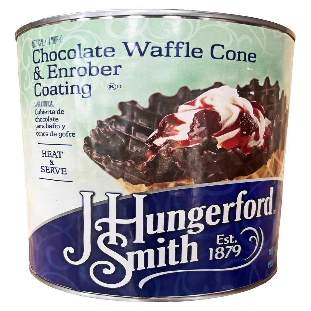 J. Hungerford Smith Chocolate Waffle Cone & Enrober Coating | Kosher | 7.68 lb