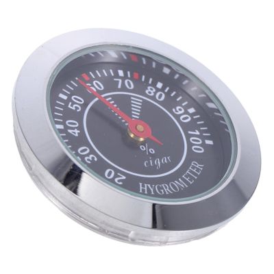 Baluue Analog Hygrometer Gauge Round Mechanical Cigar Humidor Gauge High Precision for Home Use Small Lightweight Indoor Humidity Monitor