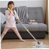 Zerodeko Three Section Mop Handle Replacement Pole Plastic Stainless Steel Threaded Mop Stick for Floor Cleaning Compatible with Various Broom Heads view 2