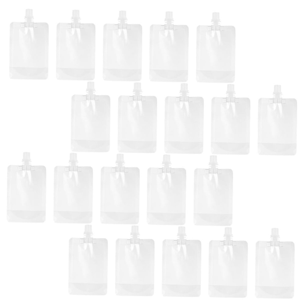 Baluue 20pcs Portable Plastic Beverage Bags Food Grade Liquid Storage Pouches for Travel Camping Parties Refillable Drink Containers for Juice Soybean Milk Tea