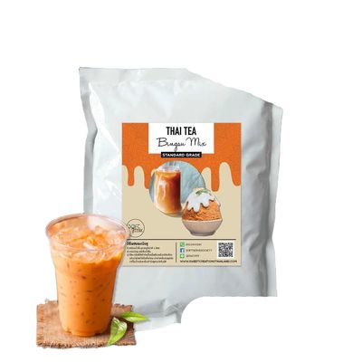 (Pack of 4 x 1kg) Bingsu Powder Mix - Premium New Zealand Milk Formula (1000g x 4 bags, Thai Tea)