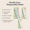 FEBU Woodland Print Bamboo Fabric Bandages | PFAS Free Flexible Fabric Bandages | Natural Hypoallergenic Bandage for Scrapes, Cuts & First Aid | Compostable, Latex Free Bandage | 50 Count Strip view 3