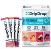 DripDrop Zero Sugar Plus - Sugar Free Hydration Packets - Single Serve Electrolytes Powder Drink Mix - Strawberry Kiwi, Peach, Cherry Limeade, Wild Berry - Non-GMO, Vegan - 8 Sticks view 1