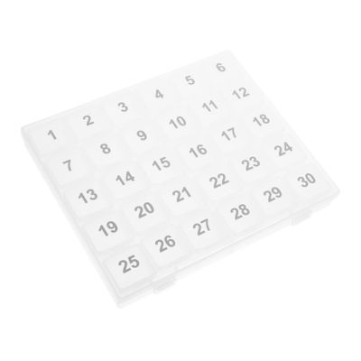 Beavorty Day Pill Organizer Transparent Portable Medicine Case with Large Compartments Travel Friendly Pill Box for Monthly Medication Storage and Easy Access