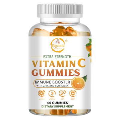 Yogivita Vitamin C Gummies with Zinc & Echinacea Immune Support Supplement Antioxidant Formula Non-GMO, Gluten-Free, GMP Quality 60 Gummies (30 Day Supply)