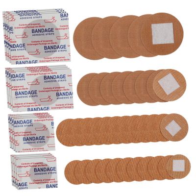 DECHOUS 100pcs Large Round Bandage Adhesive Patches Breathable Elastic Fabric Finger and Joint Protection Tape Stickers for Secure Wound Care