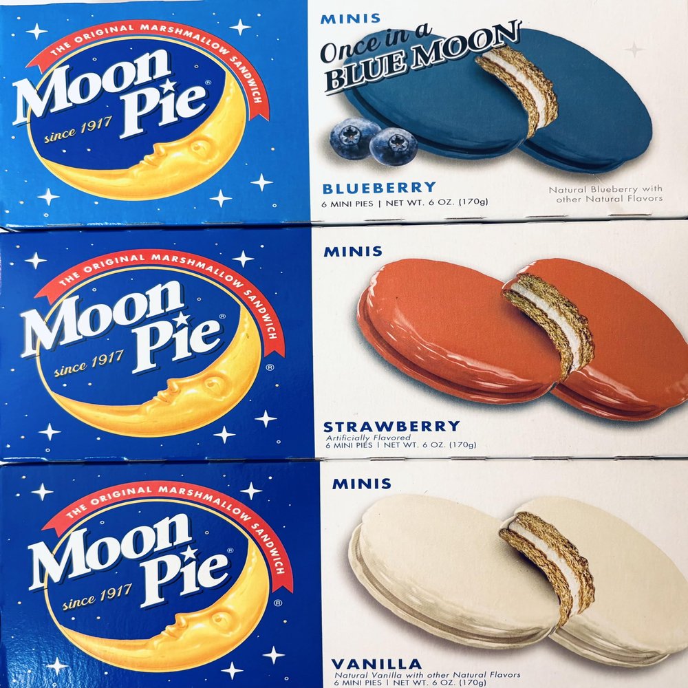 Marshmellow- Cookies Mini Variety Marshmallow Sandwich Cookies, 3 Boxes of 6 Individually Wrapped Treats, 6 Oz Each, Classic Graham Cracker and Marshmallow Filling (Blueberry Strawberry Vanilla)